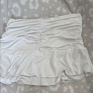 I.AM.GIA Cream Ruched Mini Skirt